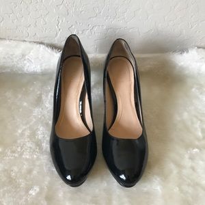 Cole Haan Nike Black Patent Leather Round Toe Pump